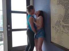 Couple, Doigter, Embrassement, Lesbienne, Léchez, Chatte, Séduite, Belle mère