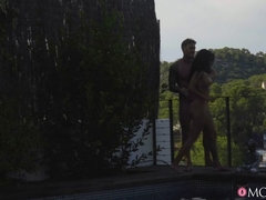 Grosse titten, Schwarz, Spermaladung, Schwanz, Latina, Im freien, Pov, Nass
