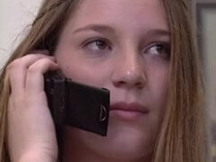 Blonde, Sucer une bite, Tir de sperme, Faciale, Léchez, Seins naturels, Chatte, Adolescente
