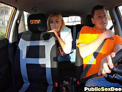 Leie, Blondine, Auto, Europäisch, Fingern, Im freien, Öffentlich, Realität