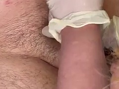Grosser schwanz, Fetisch, Handschuhe, Latex, Nippel, Krankenschwester, Titten, Ehefrau