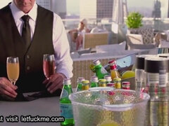 アナル, デカチン, ブロンド, フェラチオ, ズームショット, チン, Hd, 小柄