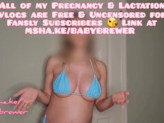 Sexy Milf Pregnancy And Lactation Vlog - One Of Many Weekly Video Updates With Titty Milk On