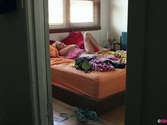 Anal, Rubia, Doble penetracion, Peludo, Orgasmo, Falda, Solo
