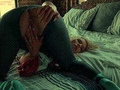 ブロンド, 指いじり, Hd, 淫乱熟女, オマンコ, 一人, オッパイの, 濡れ