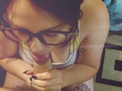 素人, デカチン, フェラチオ, 古典, イく瞬間, 眼鏡