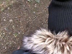 Enthousiasteling, Bruinharig, Dik, Buiten, Pornster, Gezichtspunt, Openbaar, Tiener