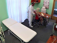 Eurobabe patient creampied by doctor