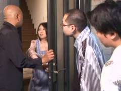 Asiático, Grupo, Japonés, Maduro, Esposa