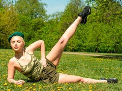 Glamorous blonde teen Lika Star shows her skills in POV