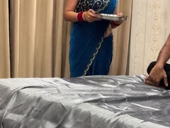 Desi Aunty Gets Thirsty and Sucks Nephew's Cock - Indian Housewife Cheating