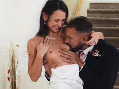 フェラチオ, 結婚, 茶髪の, 足, フェティッシュ, オナニー, 自然山雀, 三人