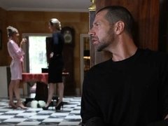 ブロンド, バック, 手コキする, 旦那, キス, 剃毛, ティーン, オッパイの