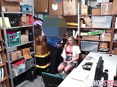 Enrapturing shoplifter sucks pecker and stuffed