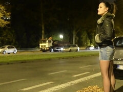 Blasen, Braunhaarige, Spermaladung, Europäisch, Handjob, Hardcore, Im freien, Prostituierte