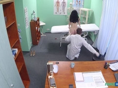 Doctor prescribes his cock to help relieve sexy patients back pain