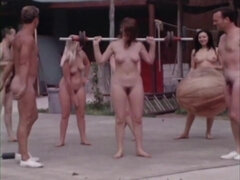 Brunette brune, De plein air, Public, Rétro ancien