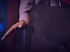 Tridimensionnel, Nana, Noire, Blonde, Sucer une bite, Cocu, Époux mari, Épouse