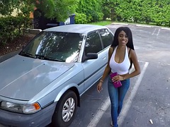 Leie, Tussi, Grosser schwanz, Grosse titten, Blasen, Schwarz, Hardcore, Pov