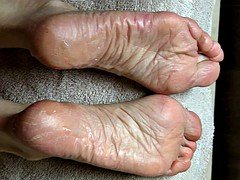 Leie, Spermaladung, Füsse, Fußfetisch, Masturbation, Milf, Sperma