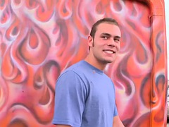 Tricked str8 gets hidden gay gloryhole BJ instead of female