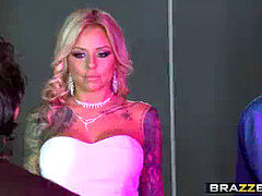 Ash-blonde, group-sex, cock-sucking