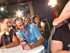 Leie, Schwanz, Schwul, Gruppe, Party, Öffentlich, Realität, Vintage