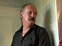 She rides oldman cock and gets busted