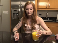 素人, 浴室, 露出狂, 彼女, オーガズム, ハメ撮り, 喫煙, 濡れ