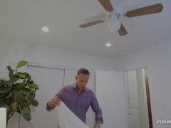 美女, デカパイ, フェラチオ, 怪物, オマンコ, 剃毛, オッパイの, 濡れ