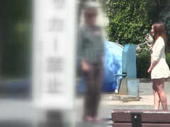 Charming hooker gives a blowjob to a total stranger