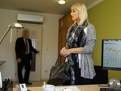 18 jahre, Schönheit, Blondine, Blasen, Paar, Tschechisch, Büro, Jungendliche (18+)