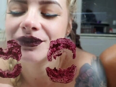 Lesbian kisses hot fetish video