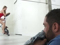 ブロンド, フェラチオ, 兄弟, 中出し, ジム, 自然山雀, 剃毛