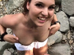 Blowjob, Caught, Mature, Public, Pussy, Tattoo, Teen, Tits