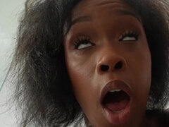 Amateur, Blowjob, Cumshot, Dick, Ebony, Shaved, Shower, Tits