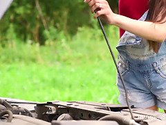 18 jahre, In den arsch, Arsch, Braunhaarige, Auto, Süss, Jungendliche (18+), Titten