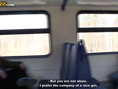 Hot pick up girl Hanna from the train