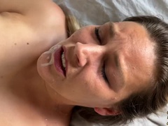 顔射, ドイツ人, 毛深い, 自家製, 巨大, 淫乱熟女, オーガズム, 驚き