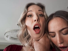Desiree Dulce and Millie Morgan share big beautiful male stick in POV