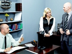 デカ尻, デカパイ, ブロンド, フェラチオ, バック, 巨大, 馬乗り, オッパイの