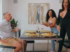 フェラチオ, ブーツ, 茶髪の, カップル, 旦那, オマンコ, 姉妹, 妻