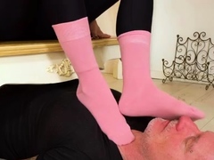 Enthousiasteling, Bruinharig, Dominatie, Voeten fetish, Sokken, Tiener