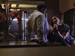 Small tits tattooed tranny bareback by boyfriend after sucking cock