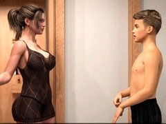Smooching, hot lingerie, my hot step mom