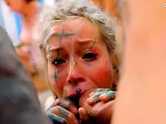 Squirting gangbang with tattooed tarts and Big Dick Anal Sex concludes with huge facials!