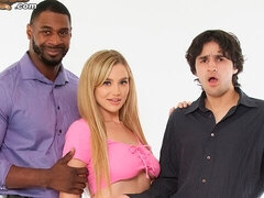 Grote kont, Grote lul, Blond, Pijpbeurt, Man die toekijkt, Lul, Hondjeshouding, Interraciaal