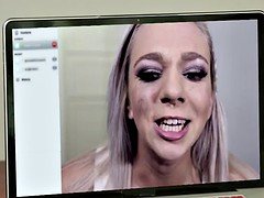 Squirting slut facialized by cheating guy