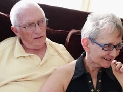 Dirty Granny Cuckold Scene 04 - Blowjob Threesome & Cumshot