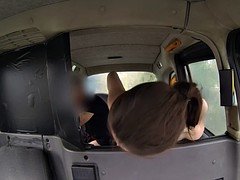Tattooed gal fucks for free taxi ride